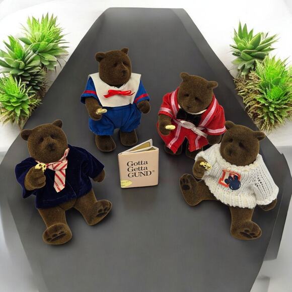 1983 Gund Abiner Smoothie Last Elegant Bear Four Miniature Bears in Original Box - Picture 3 of 16